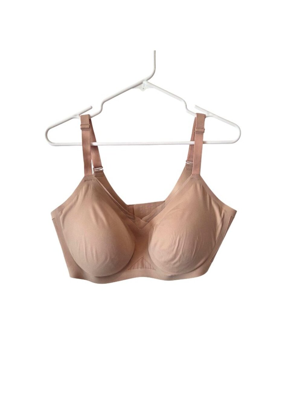 Honeylove Size 1X Liftwear Bra Beige Wireless Full Coverage Adjustable Straps